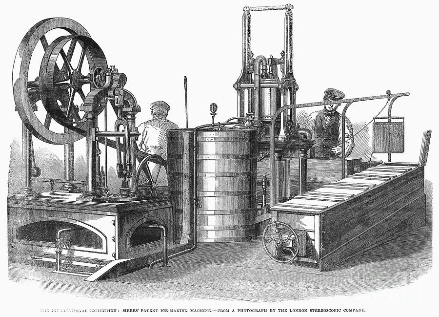 Ice-making Machine, 1862 Photograph by Granger