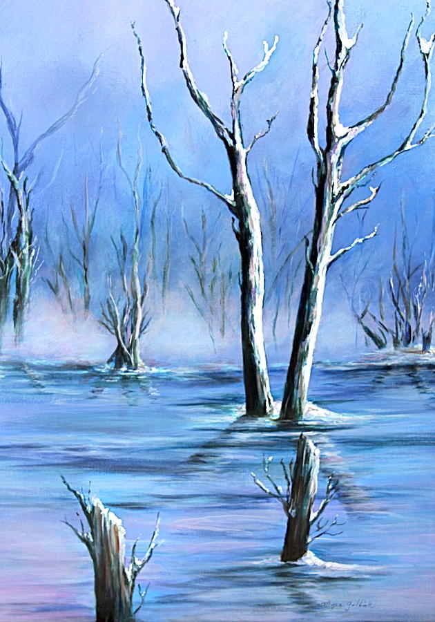 Ice Painting by Myra Goldick