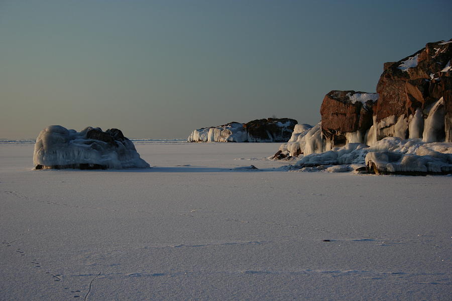 Ice on Black Beach Photograph by Joi Electa