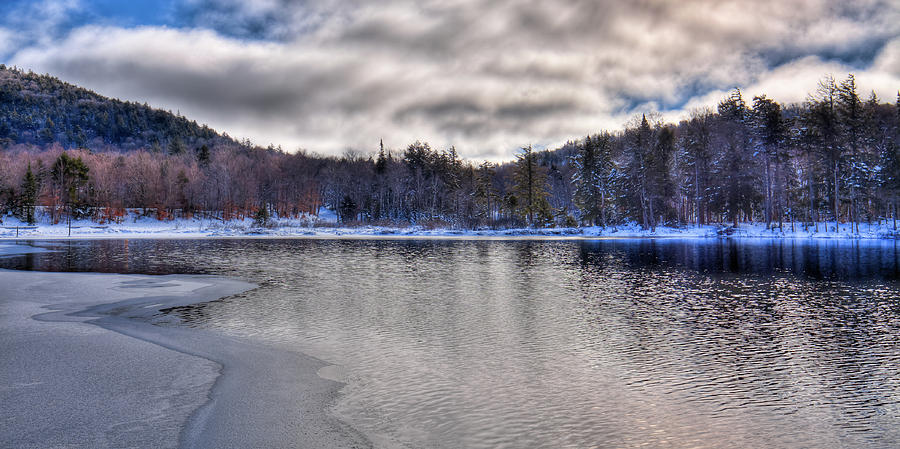 Ice on the Shore of West Lake Photograph by David Patterson