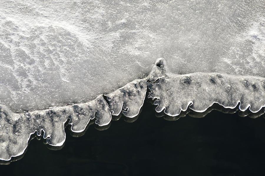 Ice Over The Water  Photograph by Lyle Crump