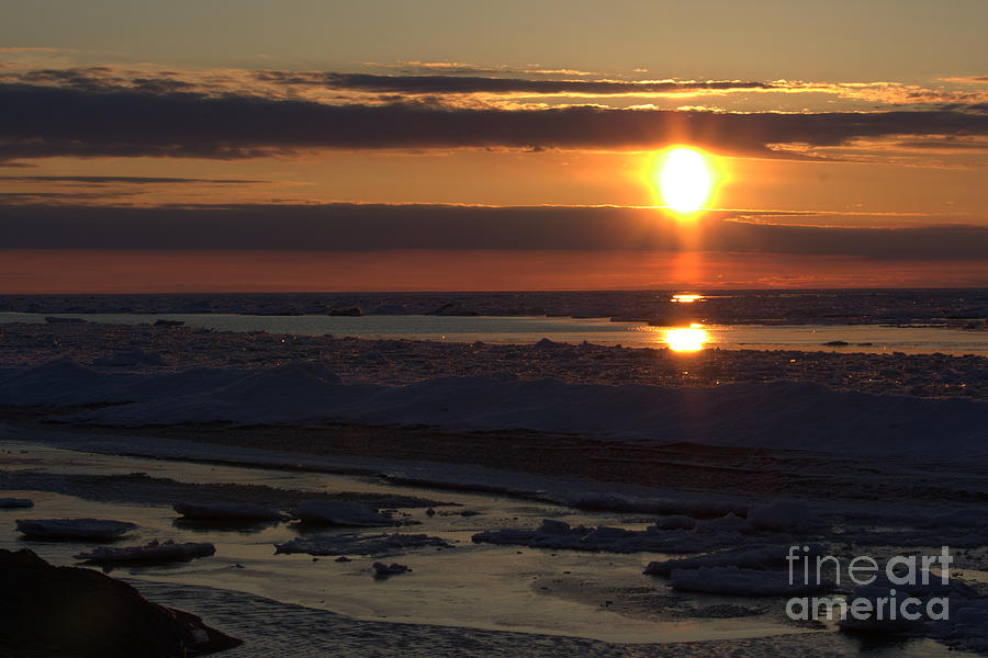 Sunset Photograph - Ice Reflection Sky 9 by John Scatcherd