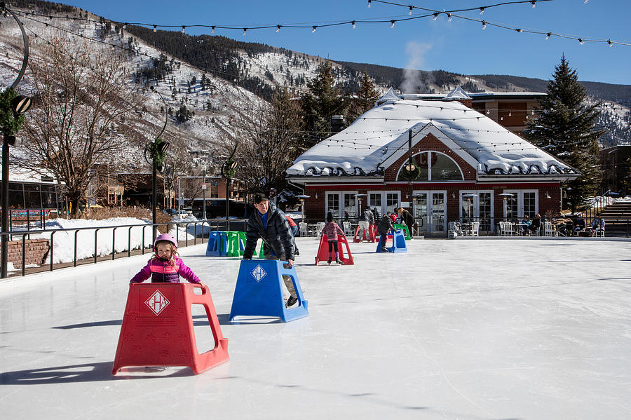 Ice Rink in Downtown Aspen Photograph by Carol M Highsmith