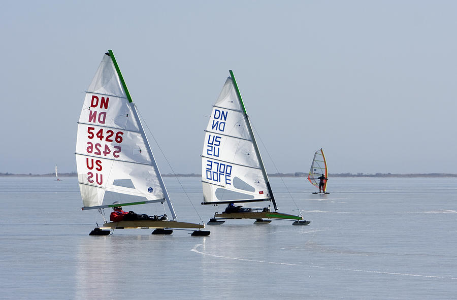 Iceboat Photograph - Ice Sailing I by Joseph Dlhopolsky Iceboat Photograph - Ice Sailing I by Joseph Dlhopolsky