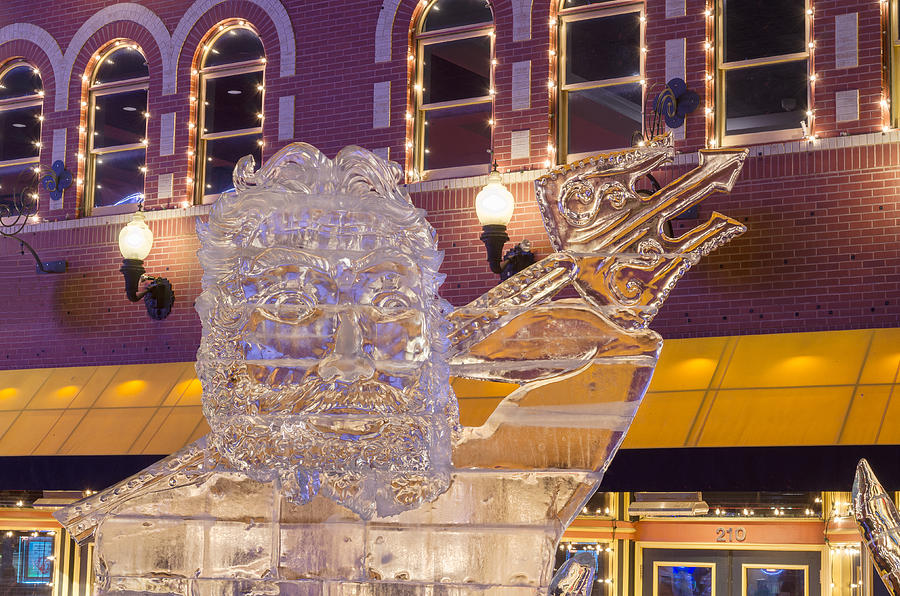 The Annual Ice Sculpting Festival In The Colorado Rockies, Poseidon, The Greek God Of Storms 