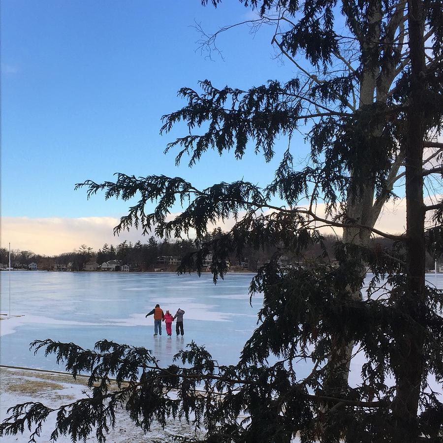 Lake Photograph - Ice Skating by Laura Leigh McCall