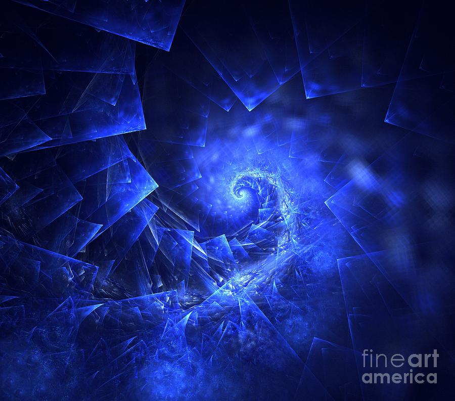 Abstract Digital Art - Ice Spiral by Kim Sy Ok
