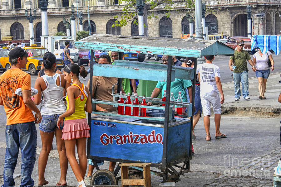 Ice vendor on streets of Havana Photograph by Patricia Hofmeester