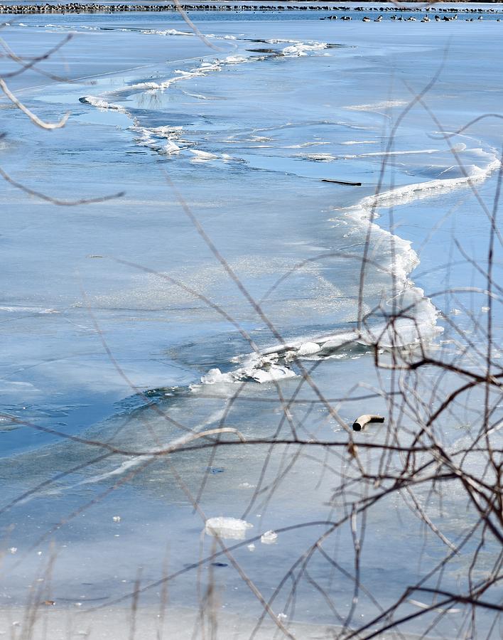 Winter Photograph - Ice Waves by Sharon Horning