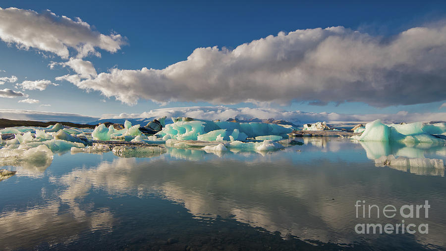 Iceberg Lagoon and Sky Photograph by Jerry Fornarotto