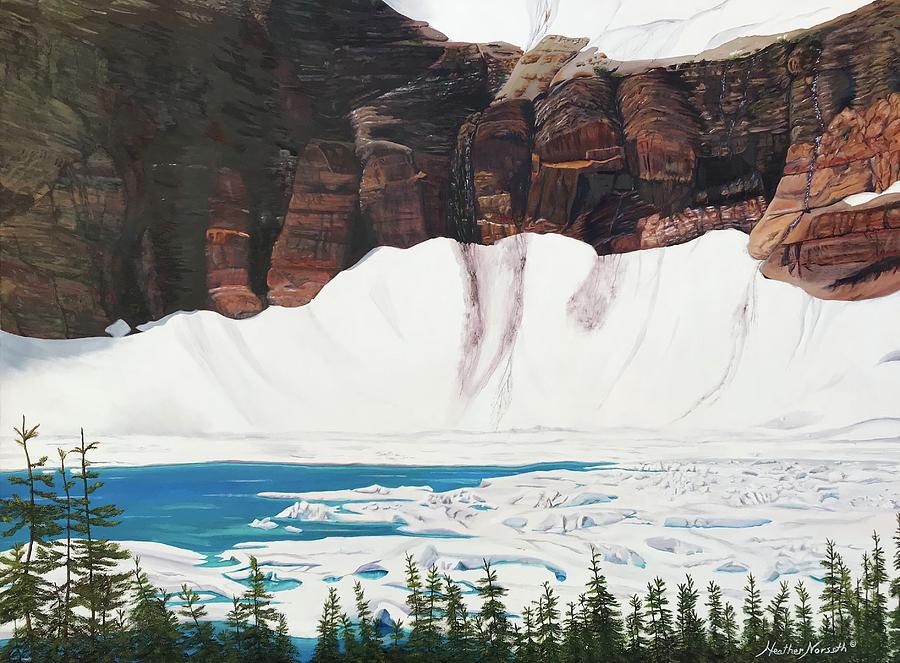 Glacier National Park Painting - Iceberg Lake by Heather Norseth