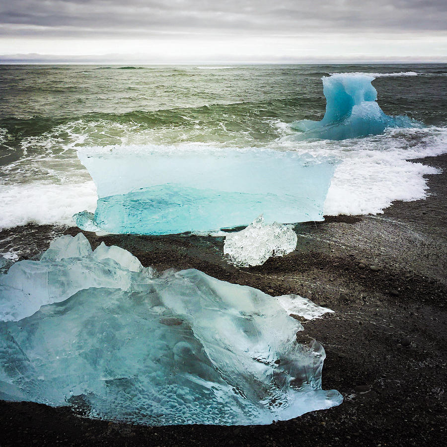 Nature Photograph - Iceberg pieces Jokulsarlon Iceland by Matthias Hauser