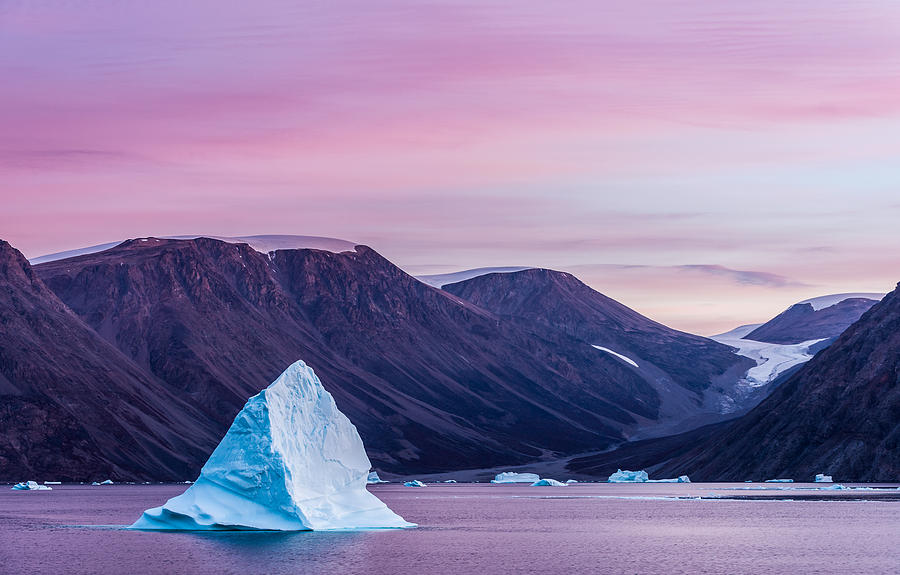 Iceberg Sunset - Greenland Photograph Photograph by Duane Miller