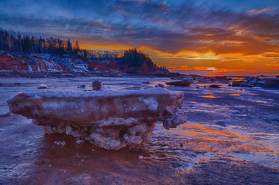 Iceberg Sunset Photograph by Irwin Barrett