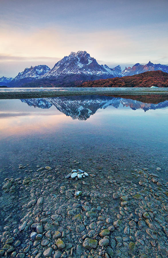 Mountain Photograph - Icebergs and Mountains of Torres del Paine National Park by Phyllis Peterson