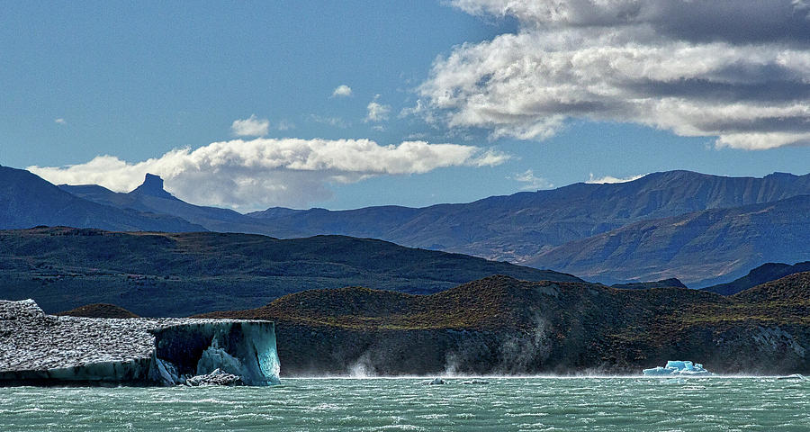 Icebergs and Waterspouts on Viedma Lake - Patagonia Photograph by Stuart Litoff