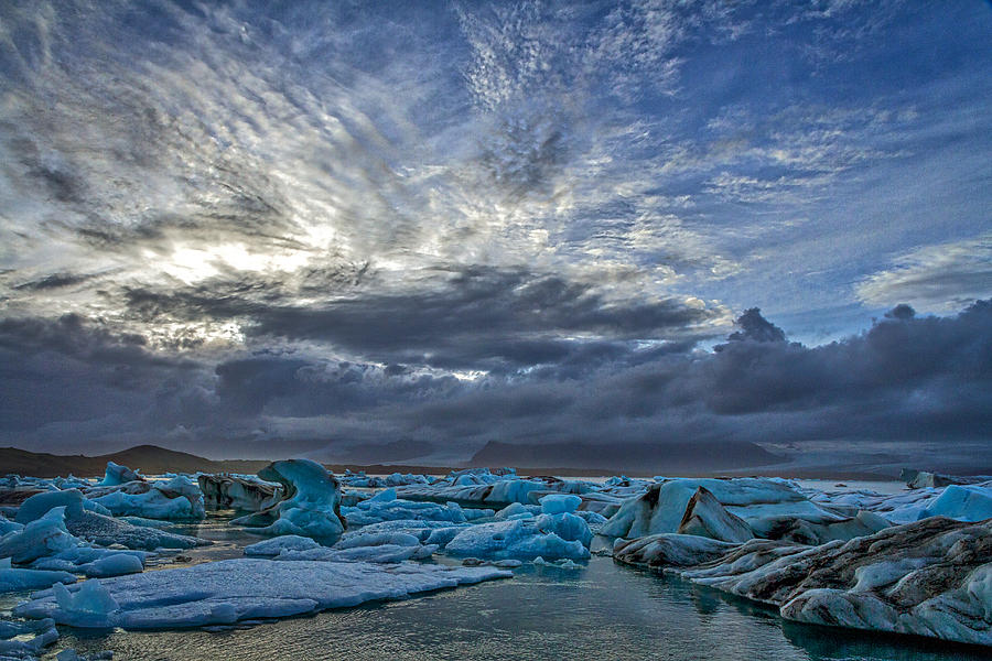 Icebergs In Glacier Lagoon #5 - Iceland Photograph by Stuart Litoff