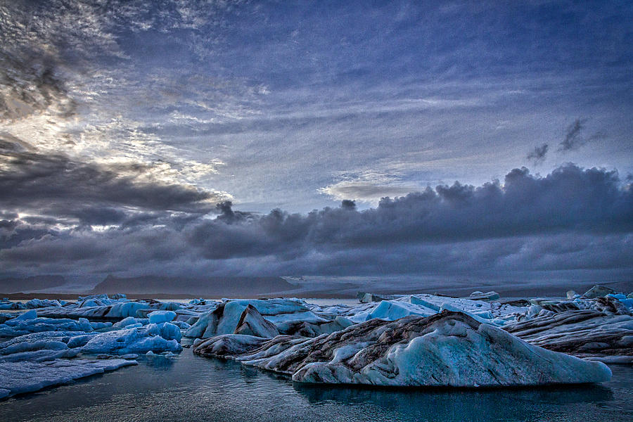 Icebergs In Glacier Lagoon #7 - Iceland Photograph by Stuart Litoff
