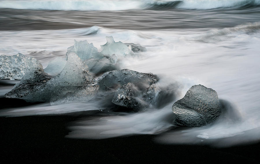 Icebergs in ice beach, Iceland Photograph by Michalakis Ppalis