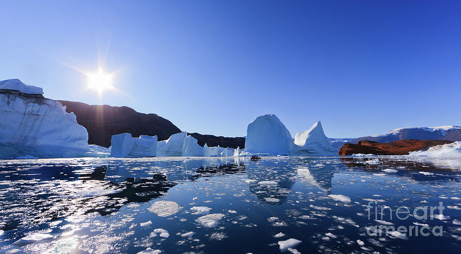 Icebergs, Rode O, Scoresby Sund Photograph by Henk Meijer Photography
