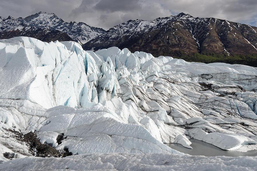 Icefall - Matanuska Glacier Photograph by Darin Volpe