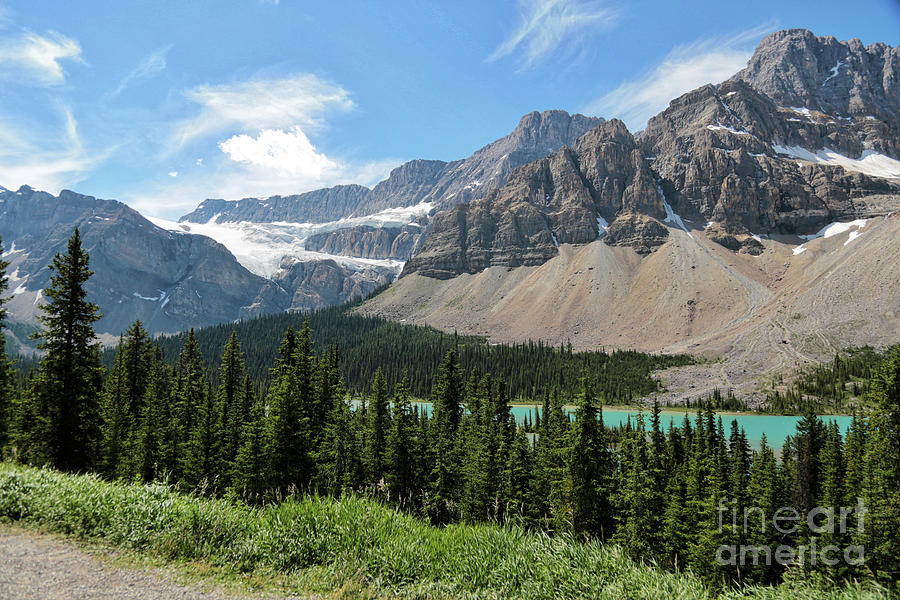 Icefields Parkway with Glacier Photograph by Carol Groenen