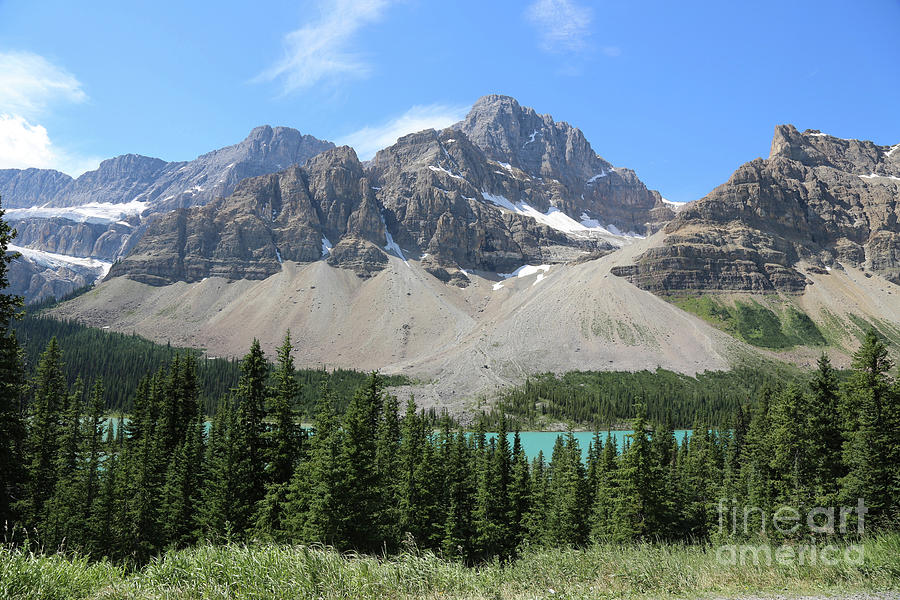 Icefields Parkway with Mountain and Lake Photograph by Carol Groenen