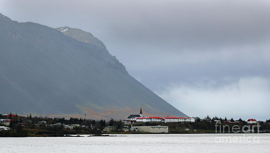 Iceland Church and Mountains 6260 Photograph by Jack Schultz