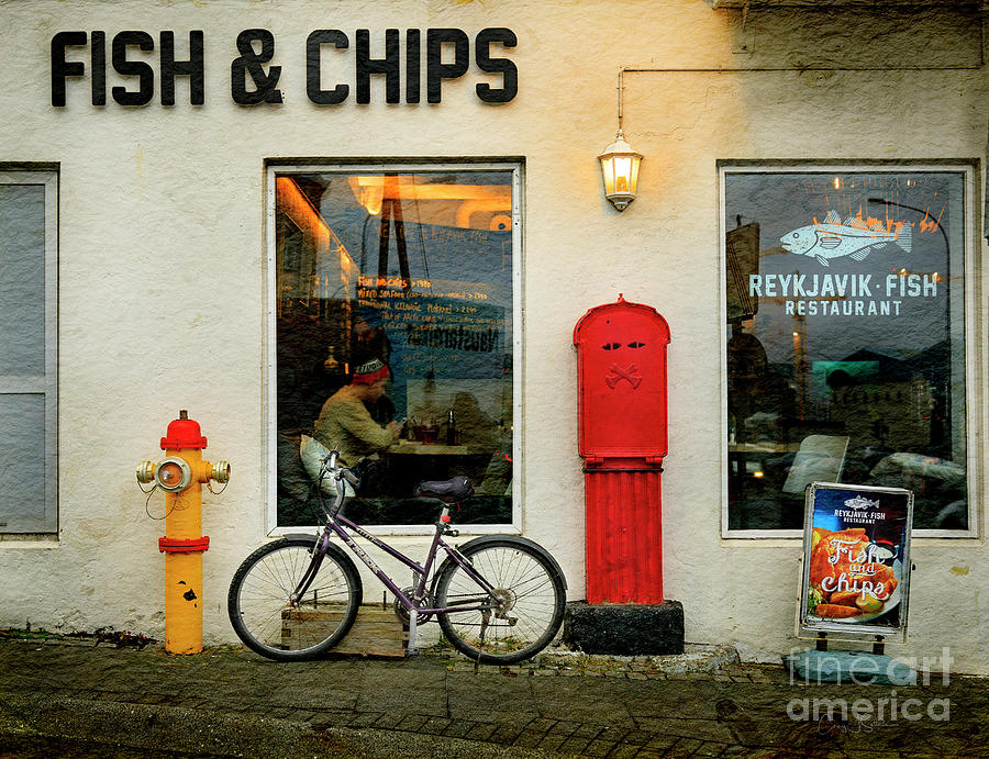 Iceland Fish and Chips Bicycle Photograph by Craig J Satterlee
