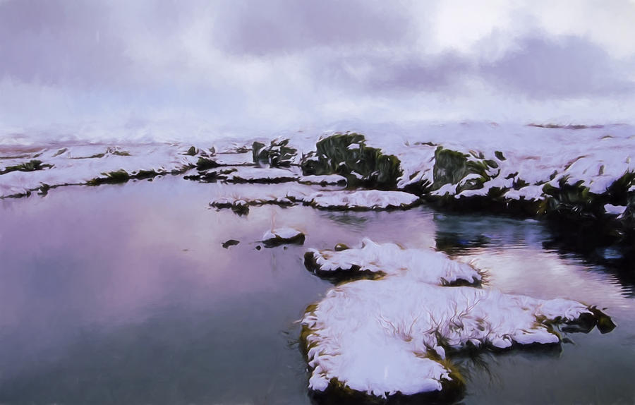 Iceland Lake Pastel Digital Art by Roy Pedersen