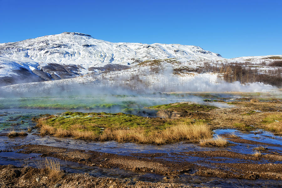 Iceland landscape geothermal area Haukadalur Photograph by Matthias Hauser