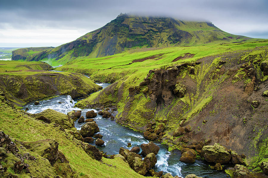 Iceland landscape green and brown Photograph by Matthias Hauser