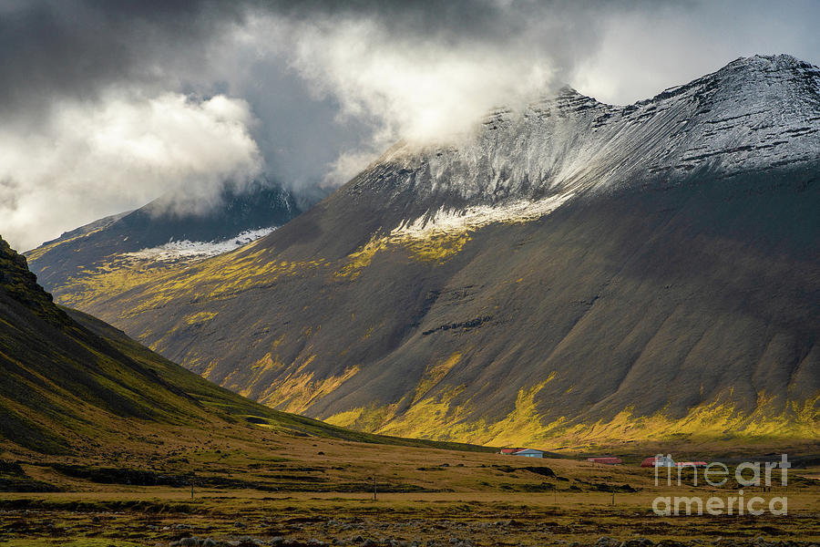 Iceland Light Moves Through The Valley Photograph