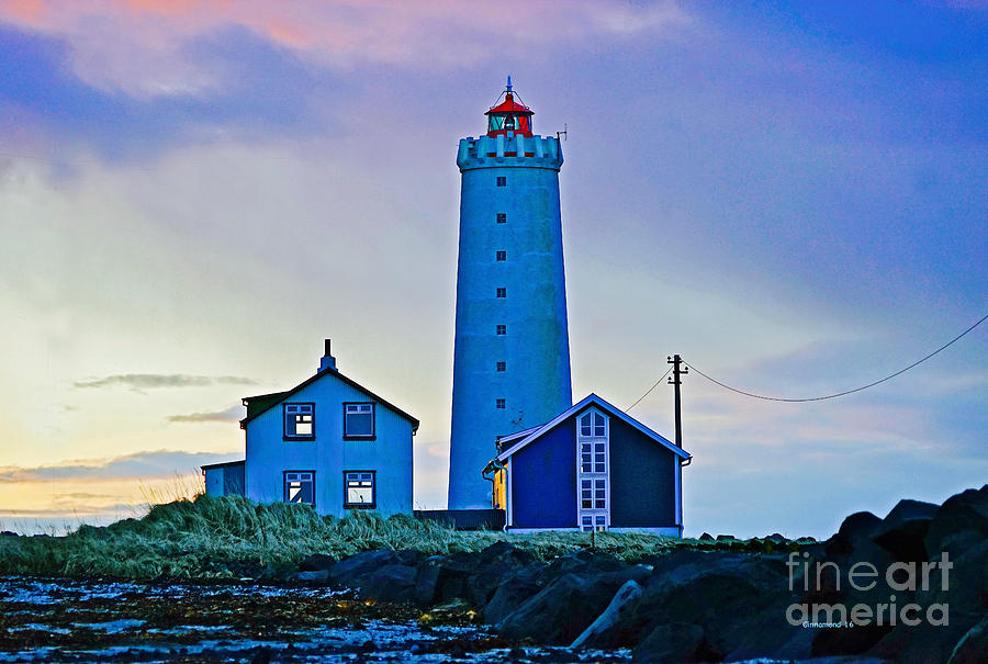 Iceland Lighthouse Photograph by Michael Cinnamond