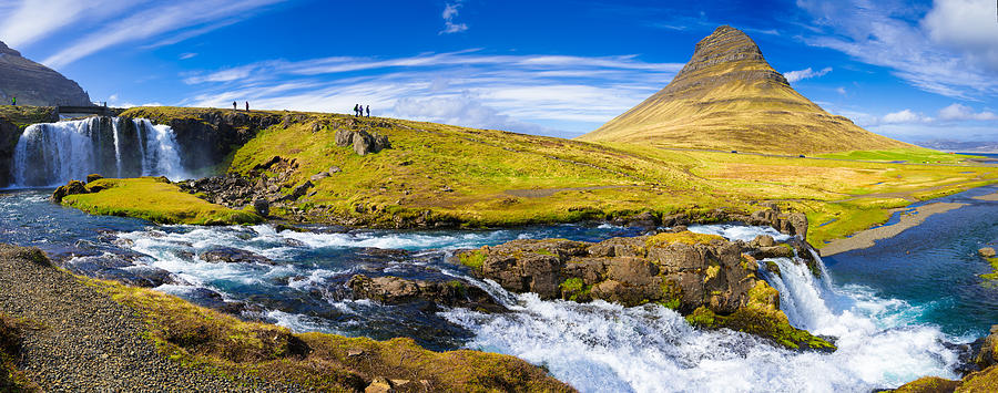 Iceland panorama Kirkjufell Snaefellsnes Photograph by Matthias Hauser