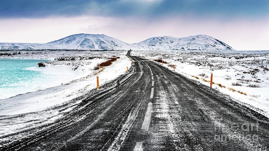 Iceland snowy landscape  Photograph by Anna Om