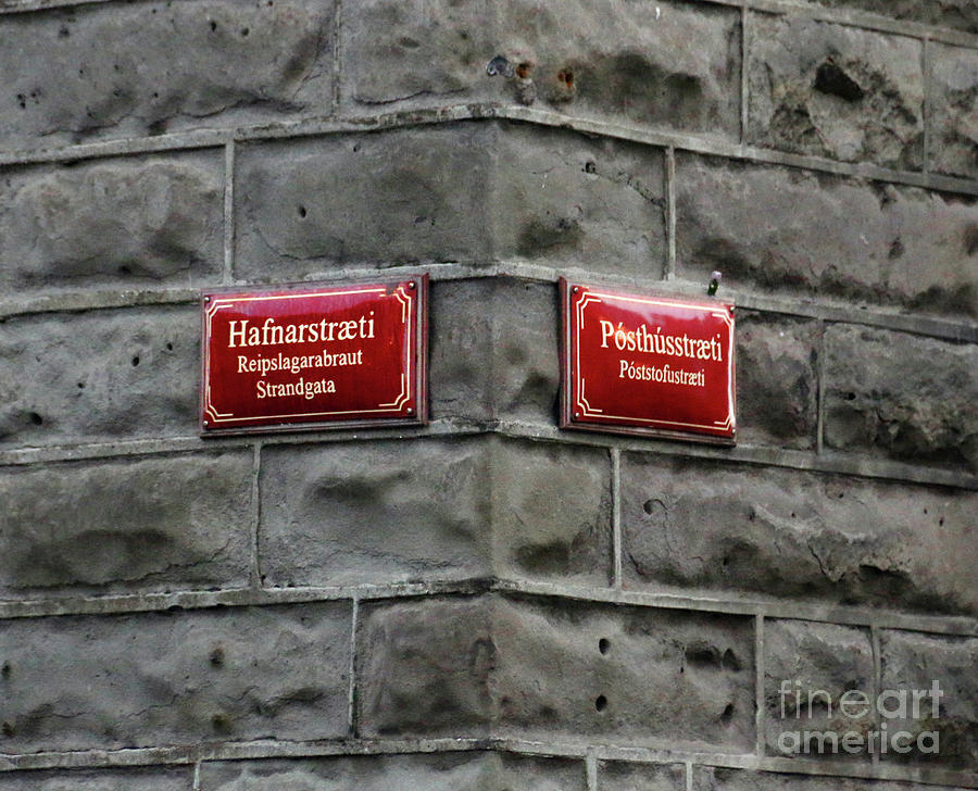 Iceland Street Signs  7197 Photograph by Jack Schultz