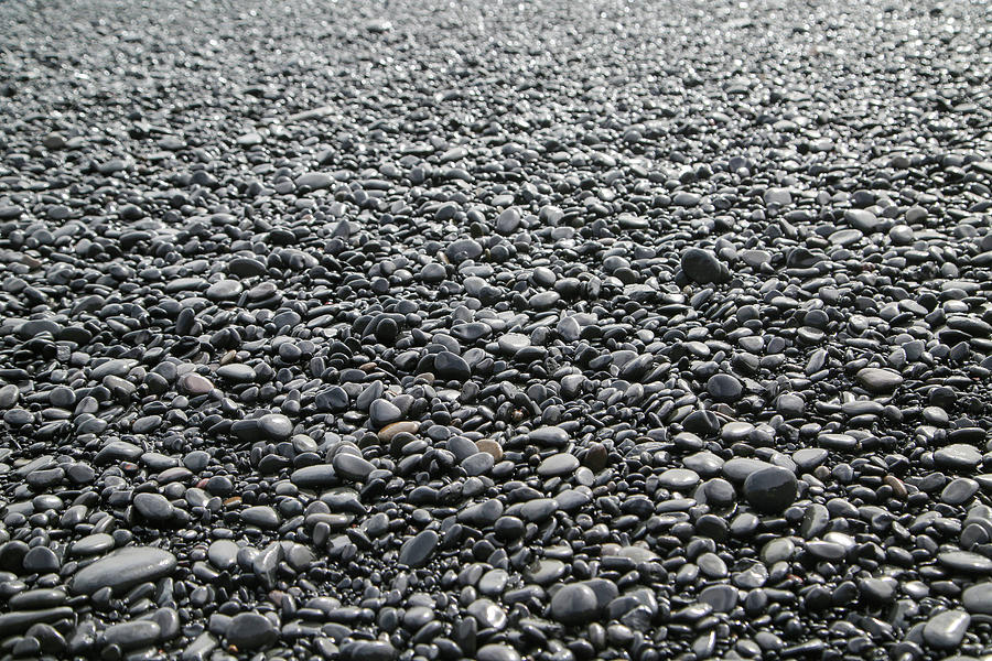 Iceland Weathered Lava Beach Stones Photograph