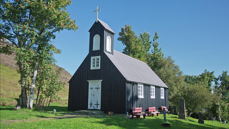 Icelandic Black Church Photograph by Jack Nevitt