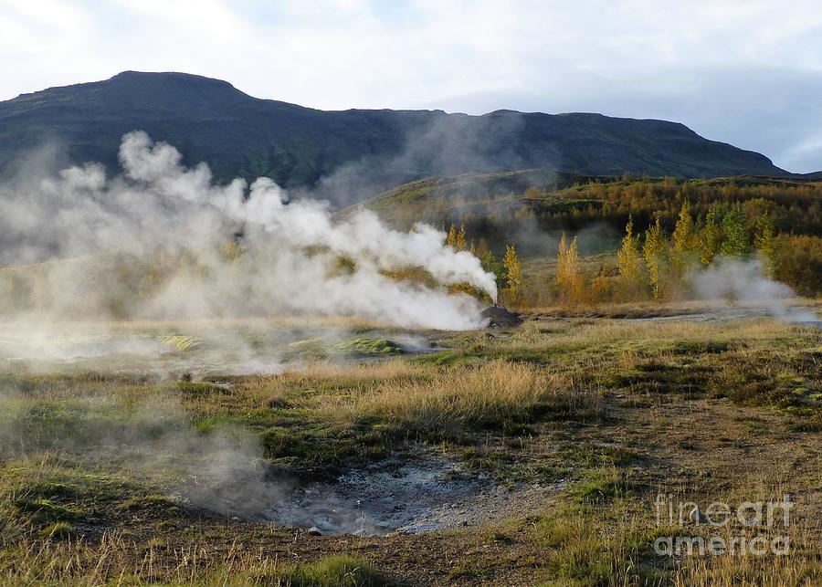 Icelandic Fall Scenery with Thermal Features Photograph by Barbie Corbett-Newmin