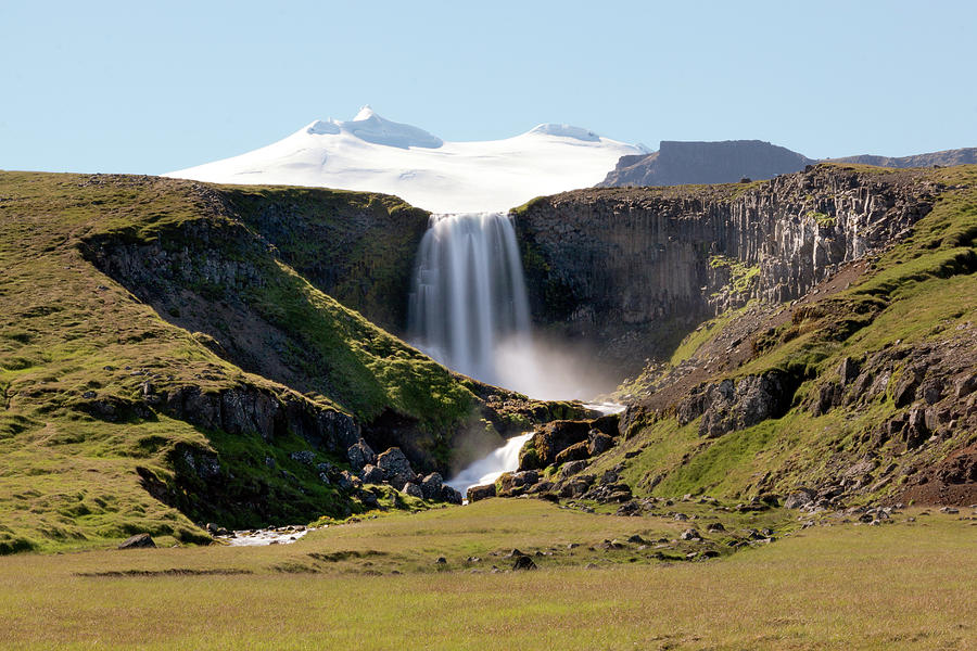 Icelandic and waterfall Photograph by G