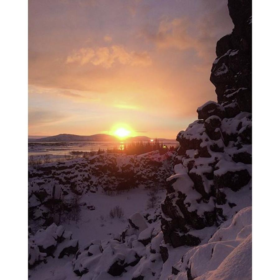 Iceland Photograph - Icelandic Sunrise 2015 #goldencircle by Jaime Grazio