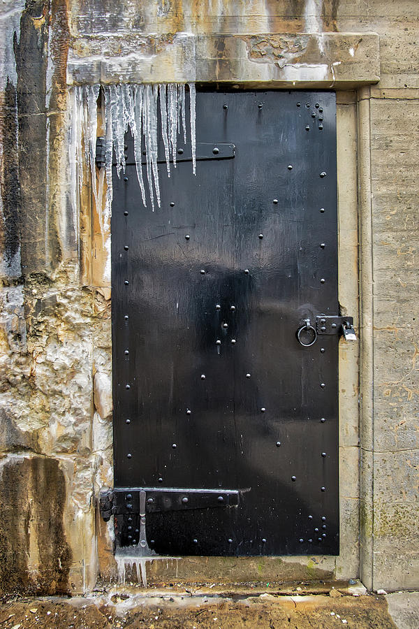 Icicles and Textures At The Bunker Door Photograph by Gary Slawsky
