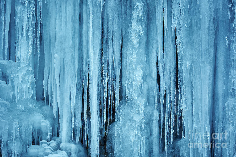 Icicles from a frozen waterfall Photograph by Ragnar Lothbrok
