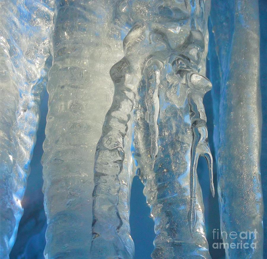 Abstract Photograph - Icicles In Blue by Linda Peglau