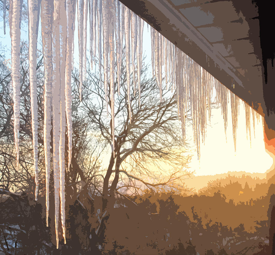 Winter Photograph - Icicles One by Ian  MacDonald