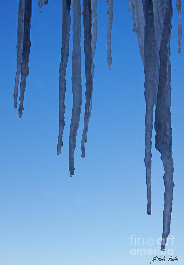 Icicles-Signed-#7240 Photograph by J L Woody Wooden