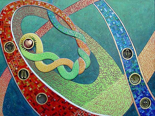 Abstract Mixed Media - Icon - Legacy by Marcia Joffe-Bouska Abstract Mixed Media - Icon - Legacy by Marcia Joffe-Bouska