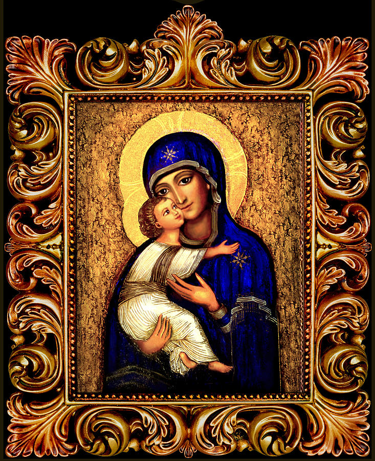 Icon Madonna Altar Painting