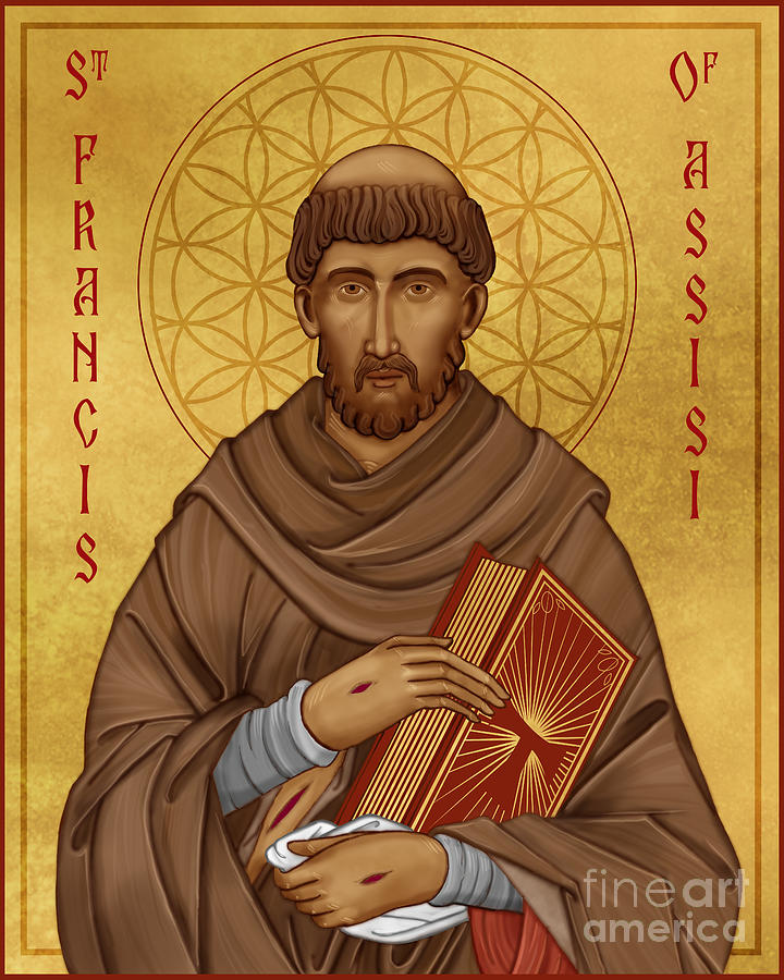 Icon of Saint Francis of Assisi Digital Art by Lawrence or AnNita ...